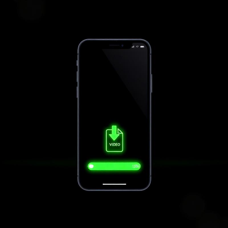 Ilustração de download de vídeos no celular