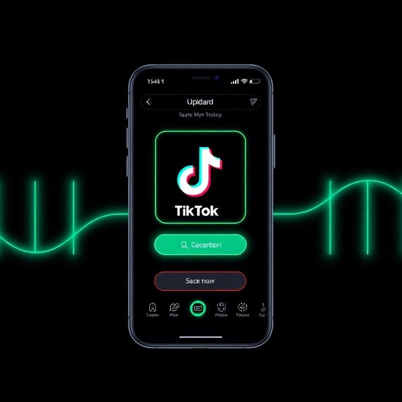 Ilustração de upload para TikTok e Facebook